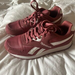 Reebok Burgundy and White Athletic Shoes